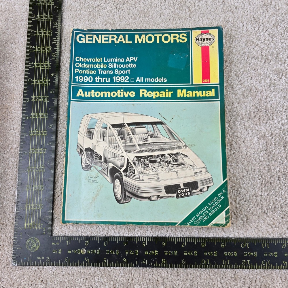 Haynes 2035 Chevy Lumina APV Olds Silhouette Trans Sport Repair Manual 1990-1992